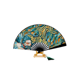 'Blue Maiden' Holding Fan With Engraving