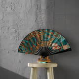 'Blue Maiden' Holding Fan With Engraving