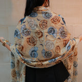 Shell Peacock Wool Wraparound
