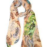 Shell Peacock Wool Wraparound