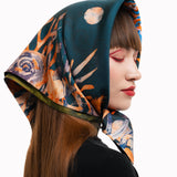 Midnight Blossom Into Power - Large Square Scarf
