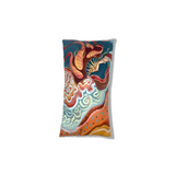 ‘Red Fanfare’ Silk Rectangle Cushion