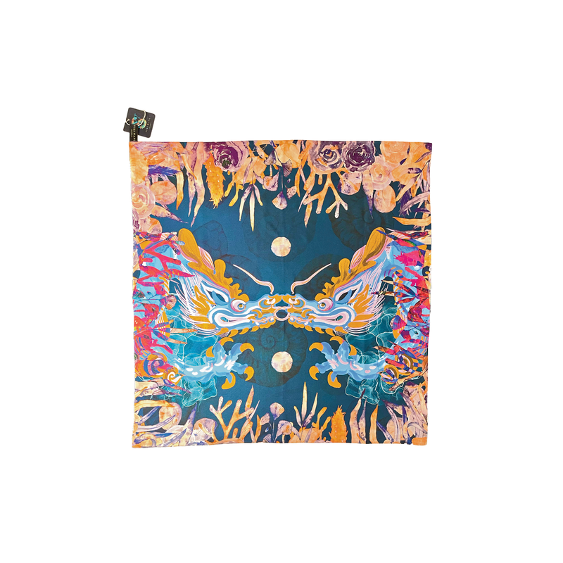 Midnight Blossom Into Power - Large Square Twilly