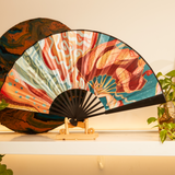 ‘Red Fanfare’ Holding Fan With Engraving