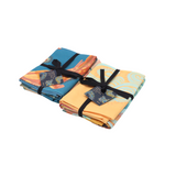 Fish Print Cotton Tea Towel Set (50cm x 50cm)