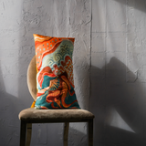 ‘Red Fanfare’ Silk Rectangle Cushion