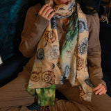 Shell Peacock Wool Wraparound