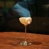 White natural seashell wine glass
