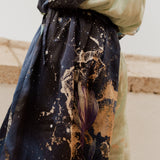 Look 02 — sage & midnight dress