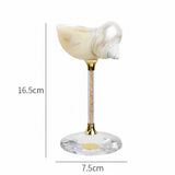 White natural seashell wine glass