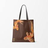 Balance of Koi Tote Bag - Dark Brown