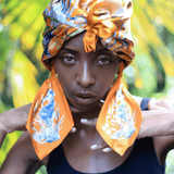 Amber Seahorse Printed Earring - Set Of Two
