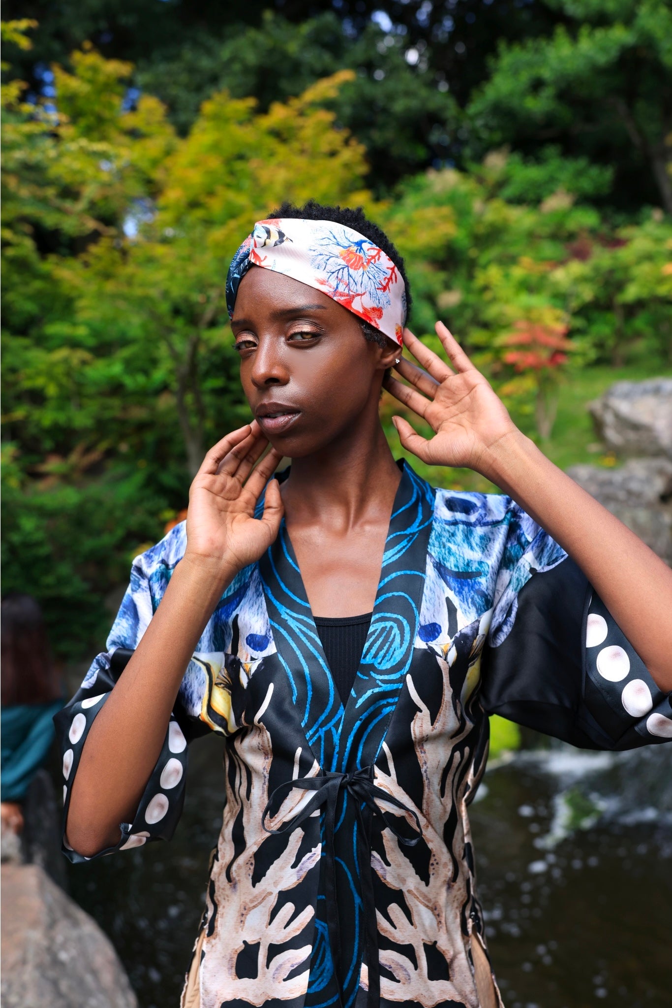 Adriatic Red Coral - Printed Headband