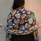 Aquatic Peacock Wool Wraparound