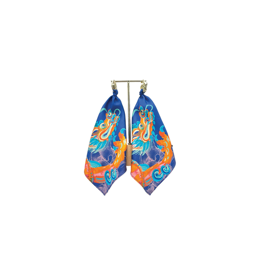 Blossom Into Power Statement Earring - Navy (Set of 2)