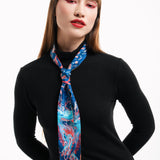 Sapphire Silk Scarf - Blossom Into Power