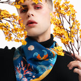 Sapphire Pocket Square Scarf - Blossom Into Power